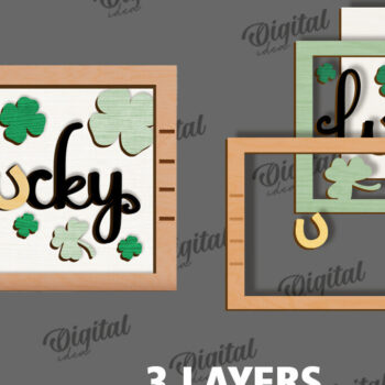 Intra απο ξύλο plywood 3mm-4mm πάχος – Κοπή λέιζερ Mini Sign Day St. Patrick Δίασταση  40x30 cm INTRAFABR-113766601 - Image 2