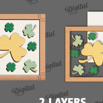 Intra απο ξύλο plywood 3mm-4mm πάχος – Κοπή λέιζερ Mini Sign Day St. Patrick Δίασταση  40x30 cm INTRAFABR-113766622 - Image 2