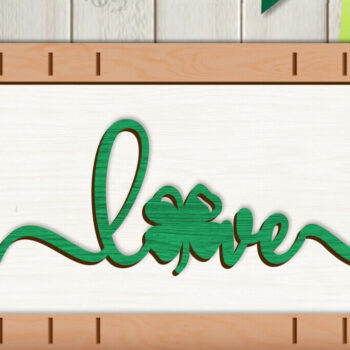 Intra απο ξύλο plywood 3mm-4mm πάχος – Κοπή λέιζερ Mini Sign Day St. Patrick Δίασταση  40x30 cm INTRAFABR-113766679 - Image 1