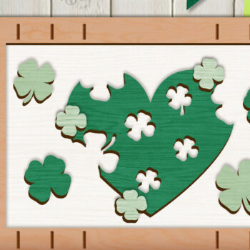 Intra απο ξύλο plywood 3mm-4mm πάχος – Κοπή λέιζερ Mini Sign Day St. Patrick Δίασταση  40x30 cm INTRAFABR-113766742 - Image 1