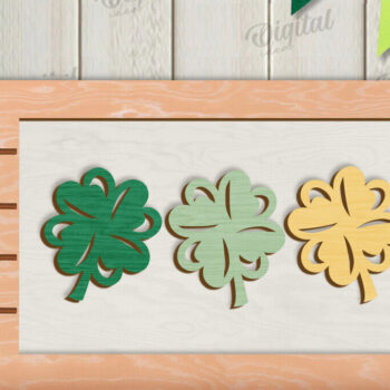 Intra απο ξύλο plywood 3mm-4mm πάχος – Κοπή λέιζερ Mini Sign Day St. Patrick Δίασταση  40x30 cm INTRAFABR-113766445 - Image 1