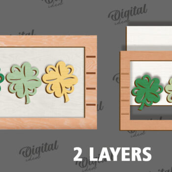 Intra απο ξύλο plywood 3mm-4mm πάχος – Κοπή λέιζερ Mini Sign Day St. Patrick Δίασταση  40x30 cm INTRAFABR-113766445 - Image 2