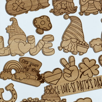 Intra απο ξύλο plywood 3mm-4mm πάχος – Κιτ χρωμάτων του Αγίου Πατρικίου DIY Δίασταση  20x20 cm INTRAFABR-25798147 - Image 2