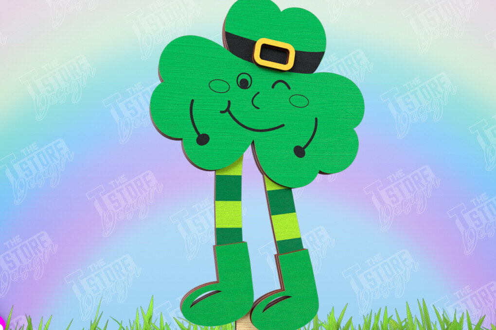 Intra απο ξύλο plywood 3mm-4mm πάχος – Πασσάλους φυτών για την ημέρα του Αγίου Πατρικίου | Κήπος Δίασταση  20x20 cm INTRAFABR-115492487