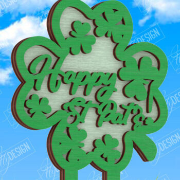 Intra απο ξύλο plywood 3mm-4mm πάχος – Πασσάλους φυτών για την ημέρα του Αγίου Πατρικίου | Κήπος Δίασταση  20x20 cm INTRAFABR-115492318 - Image 1