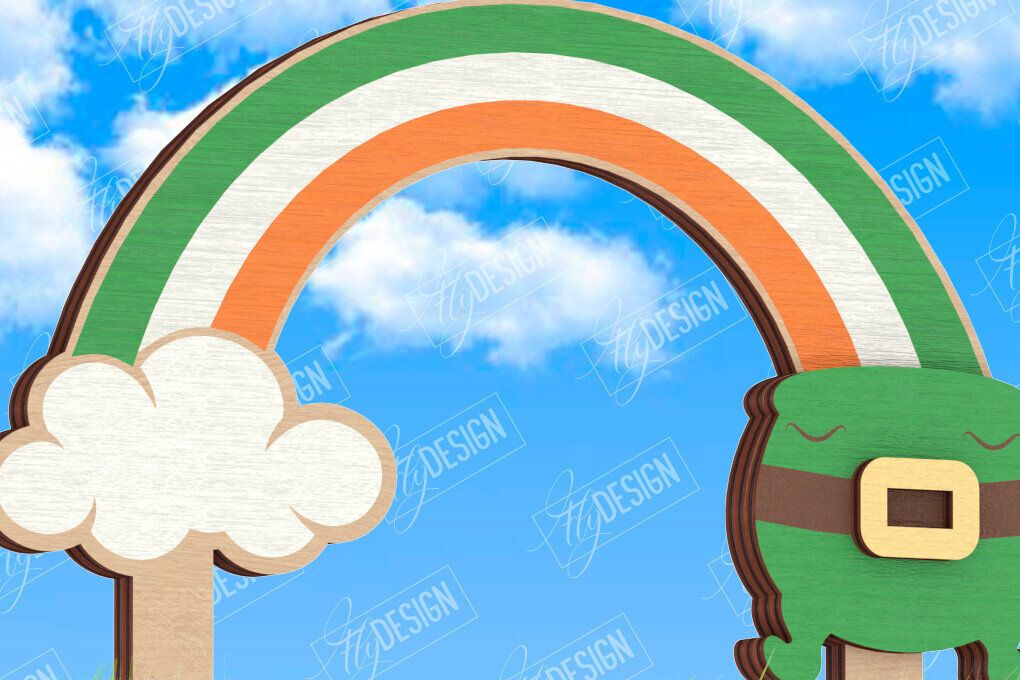 Intra απο ξύλο plywood 3mm-4mm πάχος – Πασσάλους φυτών για την ημέρα του Αγίου Πατρικίου | Κήπος Δίασταση  20x20 cm INTRAFABR-115492339