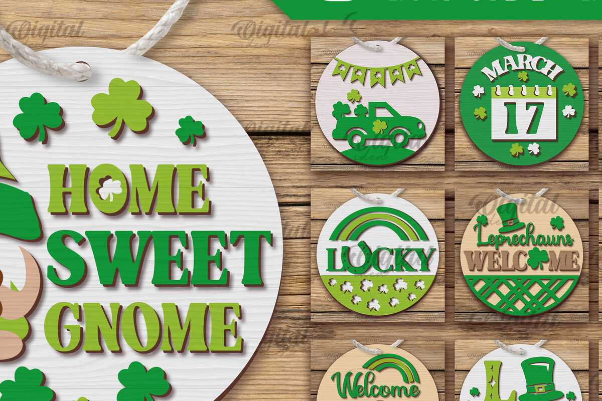 Intra απο ξύλο plywood 3mm-4mm πάχος – Πακέτο με ταμπέλες του Αγίου Πατρικίου Δίασταση  20x20 cm INTRAFABR-88229242