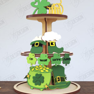 Intra απο ξύλο plywood 3mm-4mm πάχος – Στρογγυλός δίσκος με κλιμάκια του Αγίου Πατρικίου |CNC Δίασταση  20x20 cm INTRAFABR-117196337