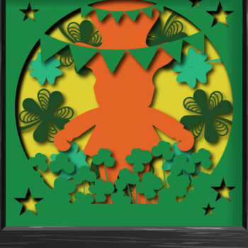 Intra απο ξύλο plywood 3mm-4mm πάχος – Πακέτο Shadow Box St. Patrick’s Day Δίασταση  20x20 cm INTRAFABR-25278235 - Image 6