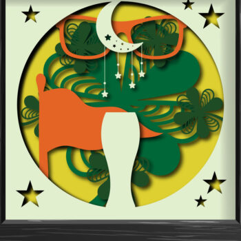 Intra απο ξύλο plywood 3mm-4mm πάχος – Πακέτο Shadow Box St. Patrick’s Day Δίασταση  20x20 cm INTRAFABR-25278235 - Image 7