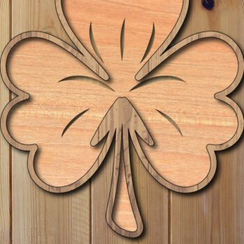 Intra απο ξύλο plywood 3mm-4mm πάχος – Shamrock Laser-Cut St. Patrick’s Day Δίασταση  20x20 cm INTRAFABR-118144663 - Image 2