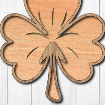 Intra απο ξύλο plywood 3mm-4mm πάχος – Shamrock Laser-Cut St. Patrick’s Day Δίασταση  20x20 cm INTRAFABR-118144663 - Image 3
