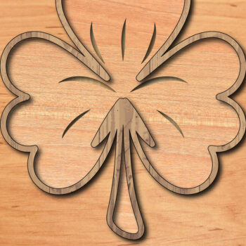Intra απο ξύλο plywood 3mm-4mm πάχος – Shamrock Laser-Cut St. Patrick’s Day Δίασταση  20x20 cm INTRAFABR-118144663 - Image 4