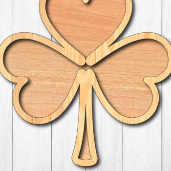 Intra απο ξύλο plywood 3mm-4mm πάχος – Shamrock Laser-Cut του Αγίου Πατρικίου Δίασταση  20x20 cm INTRAFABR-118218542 - Image 7