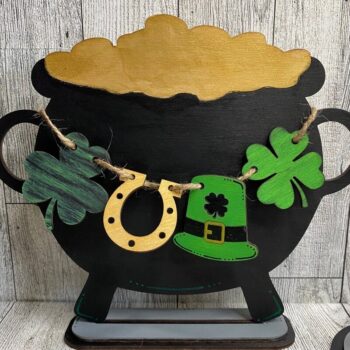 Intra απο ξύλο plywood 3mm-4mm πάχος – St Patricks Day Shelf Sitter Laser Δίασταση  20x20 cm INTRAFABR-62011096 - Image 3