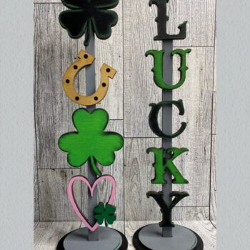 Intra απο ξύλο plywood 3mm-4mm πάχος – St Patricks Day Shelf Sitter Laser Δίασταση  20x20 cm INTRAFABR-62011096 - Image 4