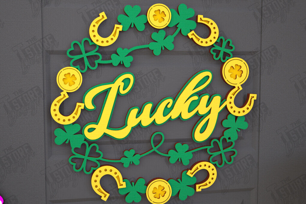 Intra απο ξύλο plywood 3mm-4mm πάχος – Σημάδια του Αγίου Πατρικίου | Διακόσμηση τοίχου Δίασταση  40x30 cm INTRAFABR-115373444