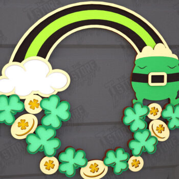 Intra απο ξύλο plywood 3mm-4mm πάχος – Σημάδια του Αγίου Πατρικίου | Διακόσμηση τοίχου Δίασταση  40x30 cm INTRAFABR-115373413 - Image 1