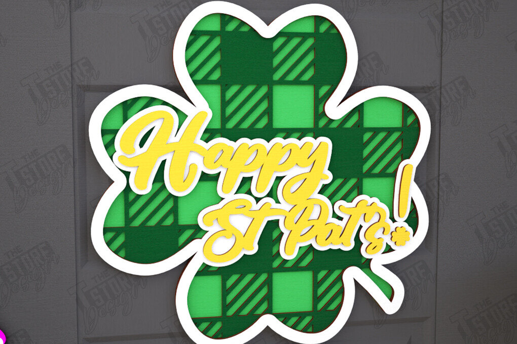 Intra απο ξύλο plywood 3mm-4mm πάχος – Σημάδια του Αγίου Πατρικίου | Διακόσμηση τοίχου Δίασταση  40x30 cm INTRAFABR-115373434