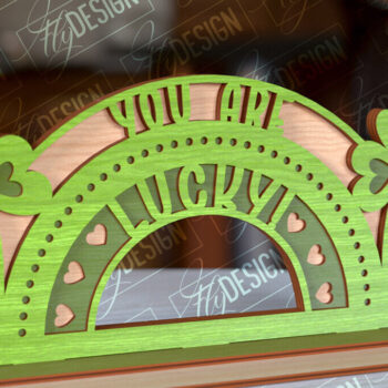 Intra απο ξύλο plywood 3mm-4mm πάχος – St. Patrick's Day Stand |3D Stand Laser Δίασταση  20x20 cm INTRAFABR-91503818 - Image 1