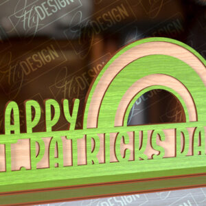 Intra απο ξύλο plywood 3mm-4mm πάχος – St. Patrick's Day Stand |3D Stand Laser Δίασταση  20x20 cm INTRAFABR-91503787