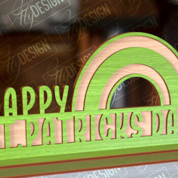 Intra απο ξύλο plywood 3mm-4mm πάχος – St. Patrick's Day Stand |3D Stand Laser Δίασταση 20x20 cm INTRAFABR-91503787 - Image 1