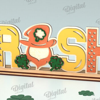 Intra απο ξύλο plywood 3mm-4mm πάχος – St Patrick's Day Stand Decor Δίασταση  20x20 cm INTRAFABR-115495416 - Image 1