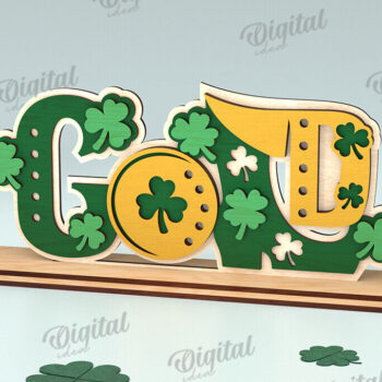 Intra απο ξύλο plywood 3mm-4mm πάχος – St Patrick's Day Stand Decor Δίασταση  20x20 cm INTRAFABR-115495560 - Image 1