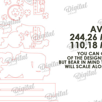 Intra απο ξύλο plywood 3mm-4mm πάχος – St Patrick's Day Stand Decor Δίασταση  20x20 cm INTRAFABR-115495560 - Image 3