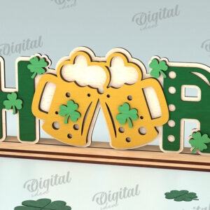 Intra απο ξύλο plywood 3mm-4mm πάχος – St Patrick's Day Stand Decor Δίασταση  20x20 cm INTRAFABR-115495603