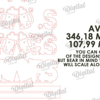 Intra απο ξύλο plywood 3mm-4mm πάχος – St Patrick's Day Stand Decor Δίασταση  20x20 cm INTRAFABR-115495603 - Image 3