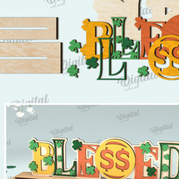 Intra απο ξύλο plywood 3mm-4mm πάχος – St Patrick's Day Stand Decor Δίασταση  20x20 cm INTRAFABR-115495662 - Image 2