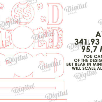 Intra απο ξύλο plywood 3mm-4mm πάχος – St Patrick's Day Stand Decor Δίασταση  20x20 cm INTRAFABR-115495662 - Image 3