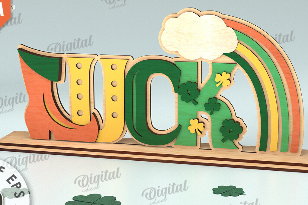 Intra απο ξύλο plywood 3mm-4mm πάχος – St Patrick's Day Stand Decor Δίασταση  20x20 cm INTRAFABR-115495691