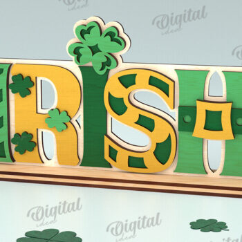 Intra απο ξύλο plywood 3mm-4mm πάχος – St Patrick's Day Stand Decor Δίασταση  20x20 cm INTRAFABR-115495733 - Image 1