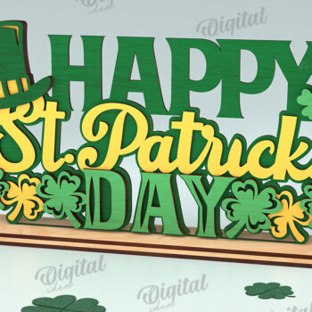 Intra απο ξύλο plywood 3mm-4mm πάχος – St Patrick's Day Stand Decor Δίασταση  20x20 cm INTRAFABR-115495792 - Image 1