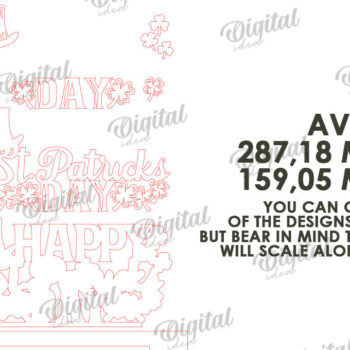 Intra απο ξύλο plywood 3mm-4mm πάχος – St Patrick's Day Stand Decor Δίασταση  20x20 cm INTRAFABR-115495792 - Image 3