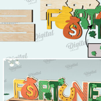 Intra απο ξύλο plywood 3mm-4mm πάχος – St Patrick's Day Stand Decor Δίασταση  20x20 cm INTRAFABR-115495838 - Image 2