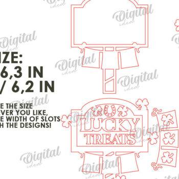 Intra απο ξύλο plywood 3mm-4mm πάχος – St Patrick's Day Stand Decor Δίασταση  20x20 cm INTRAFABR-115295720 - Image 3