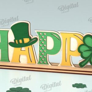 Intra απο ξύλο plywood 3mm-4mm πάχος – St Patrick's Day Stand Decor Δίασταση  20x20 cm INTRAFABR-115495898