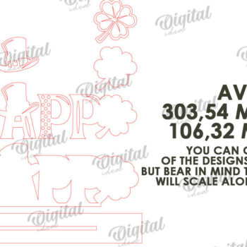 Intra απο ξύλο plywood 3mm-4mm πάχος – St Patrick's Day Stand Decor Δίασταση  20x20 cm INTRAFABR-115495898 - Image 3