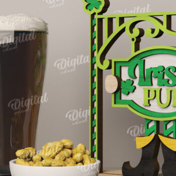 Intra απο ξύλο plywood 3mm-4mm πάχος – St Patrick's Day Stand Decor Δίασταση  20x20 cm INTRAFABR-115295781 - Image 1