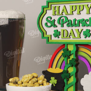 Intra απο ξύλο plywood 3mm-4mm πάχος – St Patrick's Day Stand Decor Δίασταση  20x20 cm INTRAFABR-115295862