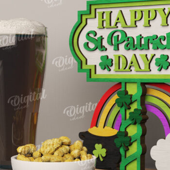 Intra απο ξύλο plywood 3mm-4mm πάχος – St Patrick's Day Stand Decor Δίασταση  20x20 cm INTRAFABR-115295862 - Image 1