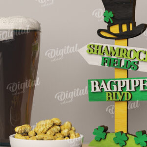 Intra απο ξύλο plywood 3mm-4mm πάχος – St Patrick's Day Stand Decor Δίασταση  20x20 cm INTRAFABR-115295914