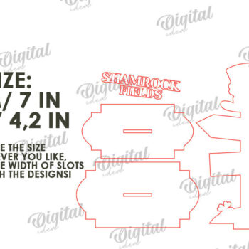 Intra απο ξύλο plywood 3mm-4mm πάχος – St Patrick's Day Stand Decor Δίασταση  20x20 cm INTRAFABR-115295914 - Image 3