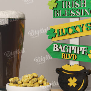 Intra απο ξύλο plywood 3mm-4mm πάχος – St Patrick's Day Stand Decor Δίασταση  20x20 cm INTRAFABR-115295966