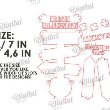 Intra απο ξύλο plywood 3mm-4mm πάχος – St Patrick's Day Stand Decor Δίασταση  20x20 cm INTRAFABR-115295966 - Image 3