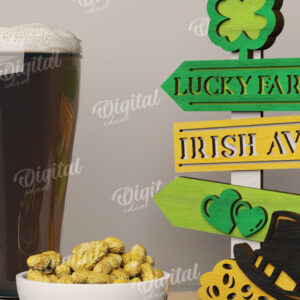Intra απο ξύλο plywood 3mm-4mm πάχος – St Patrick's Day Stand Decor Δίασταση  20x20 cm INTRAFABR-115296022
