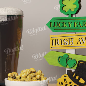Intra απο ξύλο plywood 3mm-4mm πάχος – St Patrick's Day Stand Decor Δίασταση  20x20 cm INTRAFABR-115296022 - Image 1